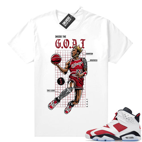 2021 Carmine Jordans Match White Goat Blueprint  Carmine Sneaker tee