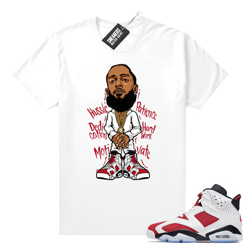 2021 Carmine Jordans Match White Nipsey Hussle  Carmine Sneaker tee