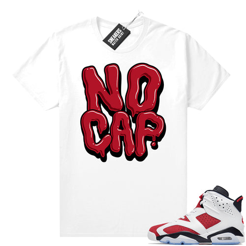 2021 Carmine Jordans Match White No Cap Bubble Drip  Carmine Sneaker tee