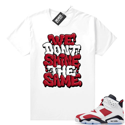 2021 Carmine Jordans Match White Shine Bubble Drip  Carmine Sneaker tee
