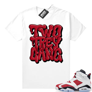 2021 Carmine Jordans Match White Two Trey Bubble Drip  Carmine Sneaker tee