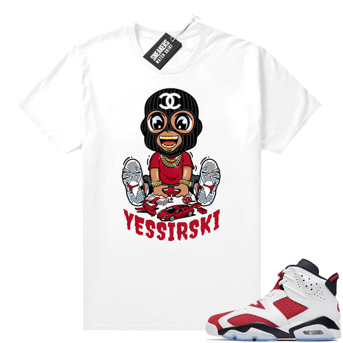 2021 Carmine Jordans Match White Yessirski  Carmine Sneaker tee