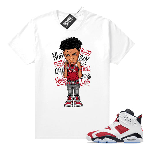 2021 Carmine Jordans Match White Young Boy NBA  Carmine Sneaker tee