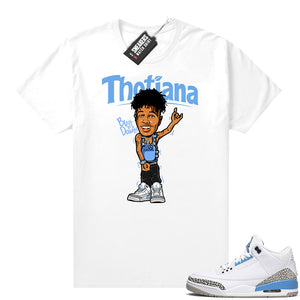 3s Jordan UNC shirt  Jordan Sneaker Tee
