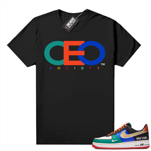 Air Force 1 Low NYC city of Athletes shirt black CEO Society