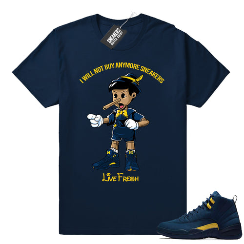 Air Jordan 12 Michigan t shirt - Sneaker Tee