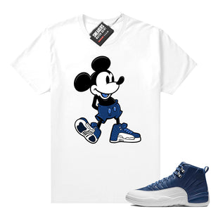 Air Jordan 12 sneaker tees Indigo  Sneaker Tee