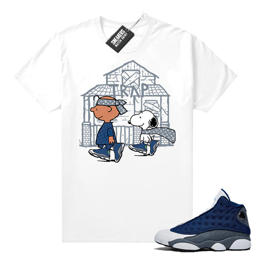 Air Jordan 13 Flint Shirts Snoopy Trap House  Sneaker Tee
