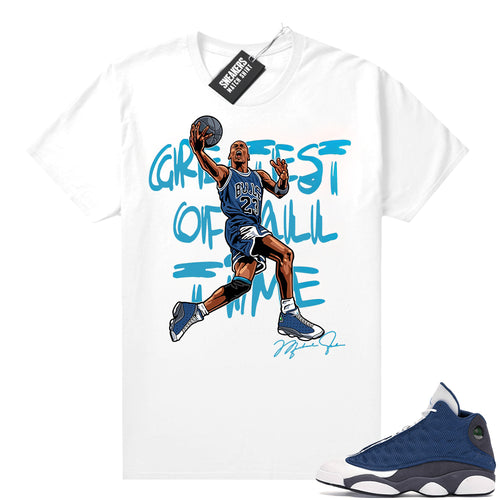 Air Jordan 13 retro Flint shirt MJ Greatest Of ALL Time V2