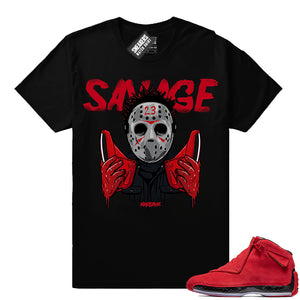 Air Jordan 18 Retro Toro Gym Red Black T shirt - Sneaker Tee