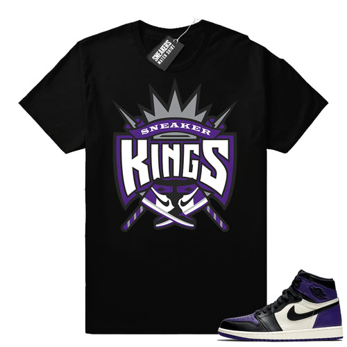 Air Jordan 1 Court Purple match shirt  Sneaker Tee