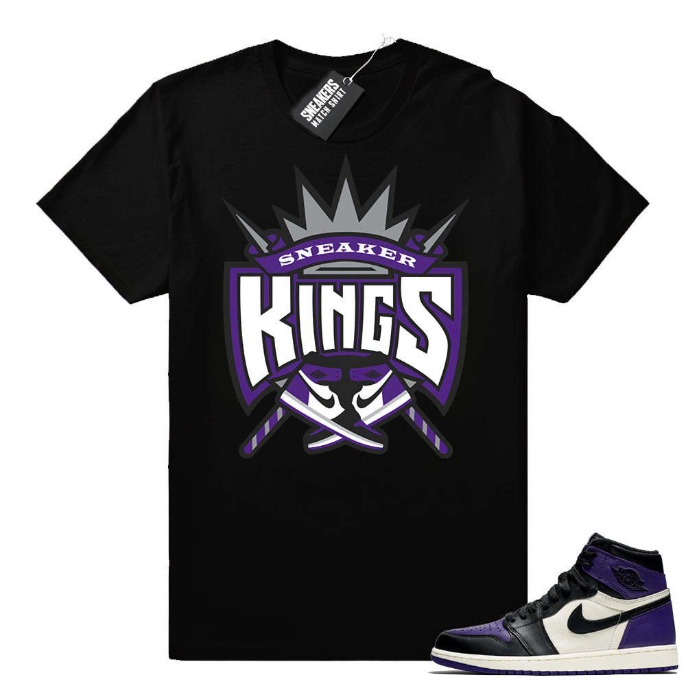 Air Jordan 1 Court Purple match shirt  Sneaker Tee
