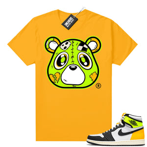 Air Jordan 1 Volt Gold shirt to match Gold Heartless Bear