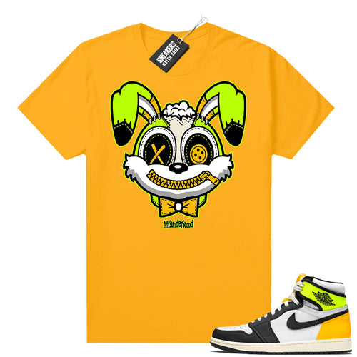Air Jordan 1 Volt Gold shirt to match Gold Misunderstood Bun