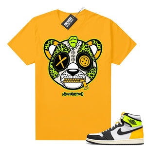 Air Jordan 1 Volt Gold shirt to match Gold Misunderstood Leopard
