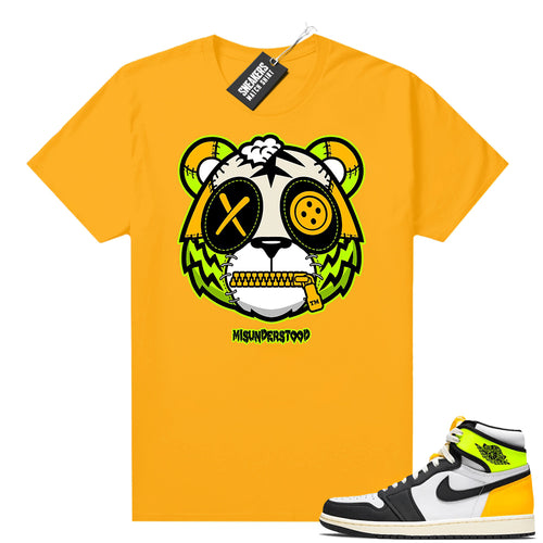 Air Jordan 1 Volt Gold shirt to match Gold Misunderstood Tig