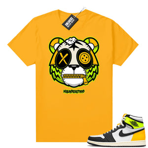 Air Jordan 1 Volt Gold shirt to match Gold Misunderstood Tig