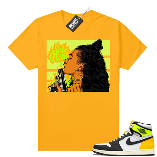 Air Jordan 1 Volt Gold shirt to match Gold Sole Heat