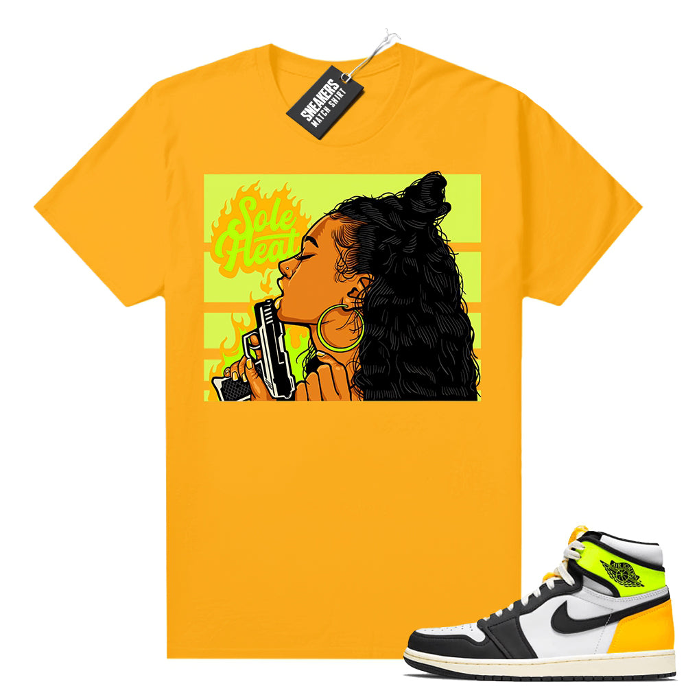 Air Jordan 1 Volt Gold shirt to match Gold Sole Heat