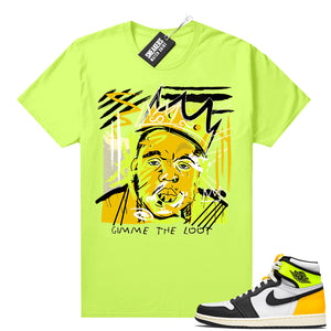 Air Jordan 1 Volt Gold shirt to match Neon Yellow Basquiat Biggie