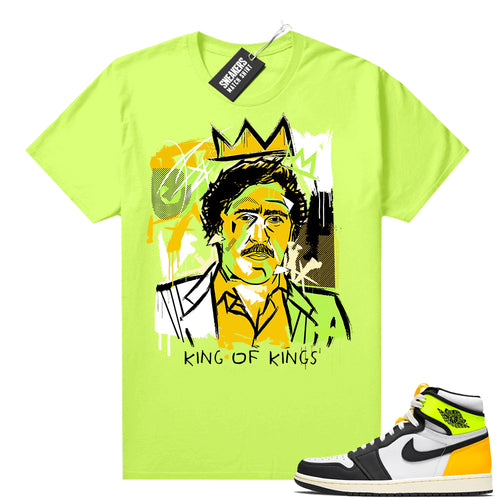 Air Jordan 1 Volt Gold shirt to match Neon Yellow Basquiat Pablo