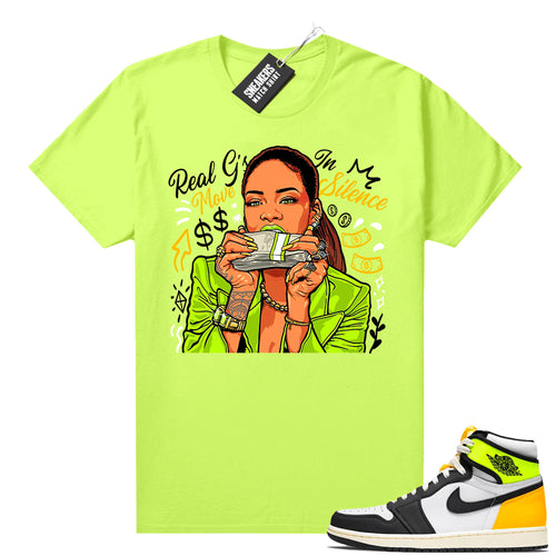 Air Jordan 1 Volt Gold shirt to match Neon Yellow Real Gs Move In Silence