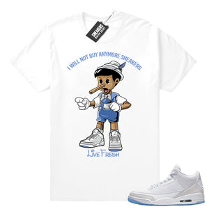 Air Jordan 3 Pure White shirt outfit - Sneaker Tee
