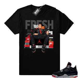 Air Jordan 4 Bred Matching sneaker tee  Jordan Match Clothing Shop