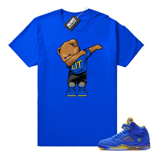 Air Jordan 5 Laney Royal sneaker tees  Jordan Sneaker Clothing