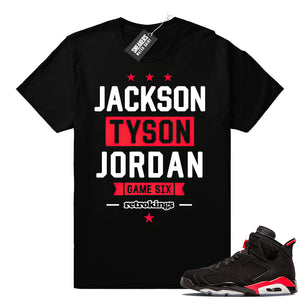 Air Jordan 6 Black Infrared sneaker match shirts  Jordan Sneaker Clothing