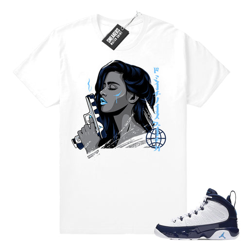 Air Jordan 9 Pearl Blue match shirts  Jordan Sneaker Clothing