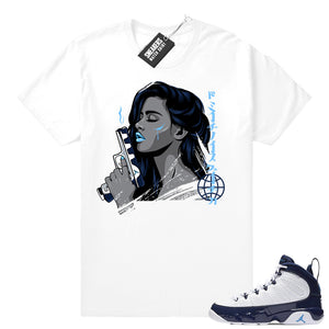 Air Jordan 9 Pearl Blue match shirts  Jordan Sneaker Clothing