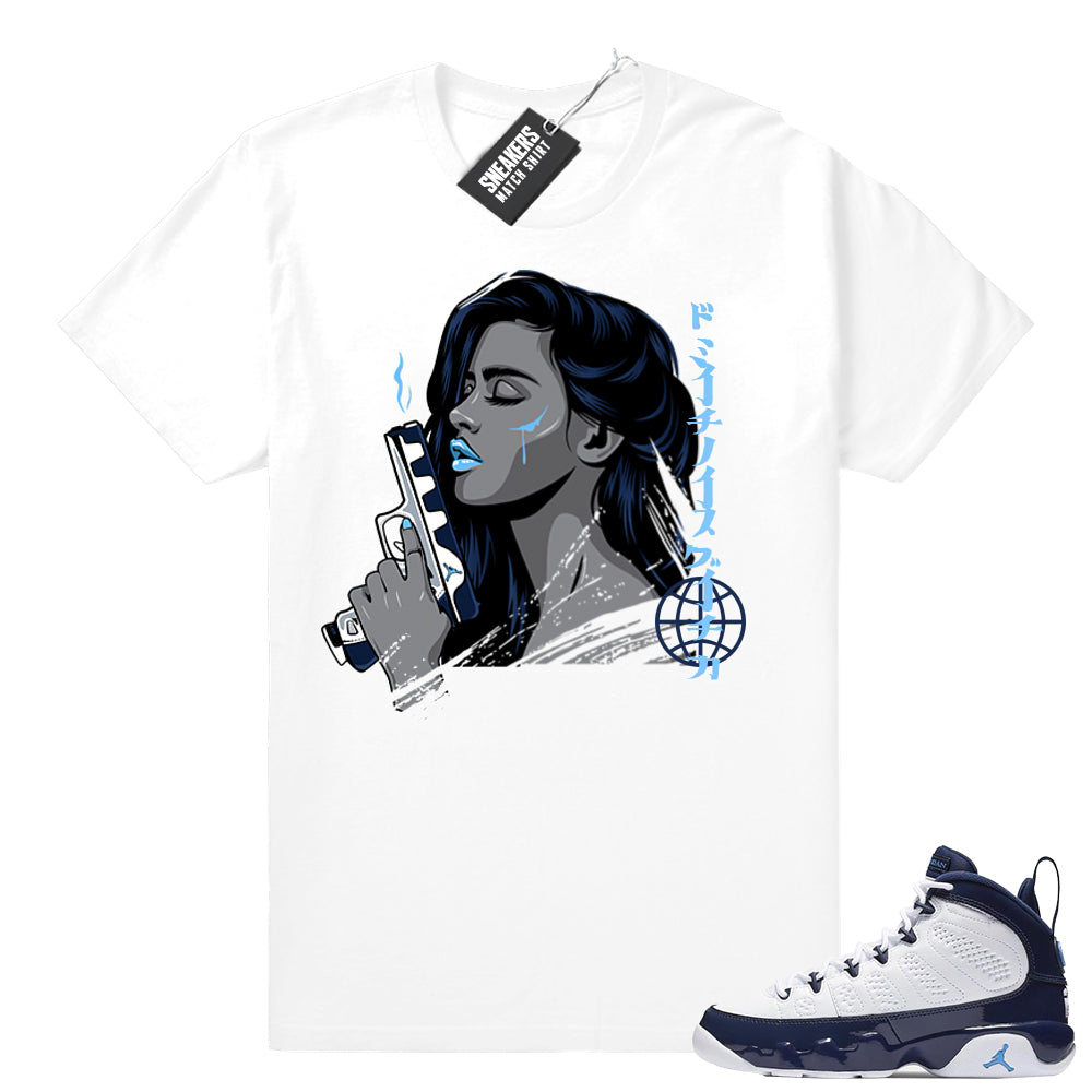 Air Jordan 9 Pearl Blue match shirts  Jordan Sneaker Clothing