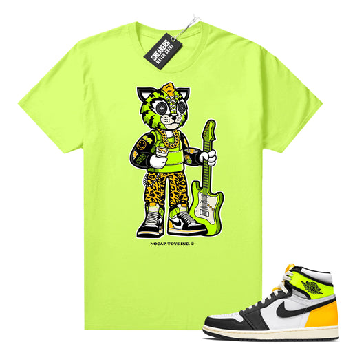 Air Jordan Volt Gold 1s match shirts