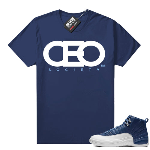 Air Jordan retro 12 Indigo matching shirts  Sneaker Tee