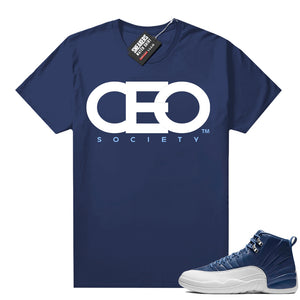 Air Jordan retro 12 Indigo matching shirts  Sneaker Tee