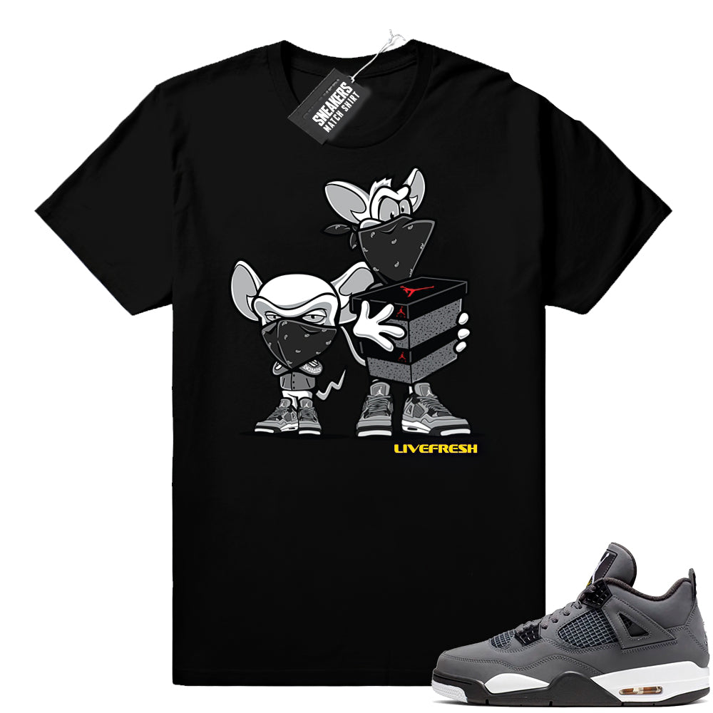 Air Jordan retro 4 sneaker tees cool grey  Jordan Match Clothing Shop