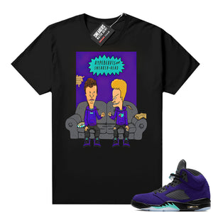 Air Jordan retro 5 Alternate Grape matching shirts  Sneaker Tee