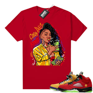 Air Jordan retro 5 What the sneaker tees  Jordan 5 What the Sneaker Tee
