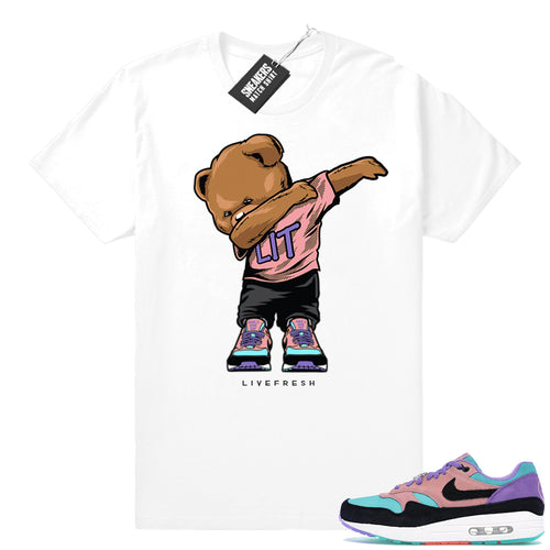 Air Max 1 Have a Nike Day Dabbin Bear White tee  Air Max 1 Match
