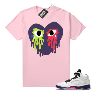 Alternate Bel Air 5s shirt Pink Crying Heart  Sneaker tees for Jordan