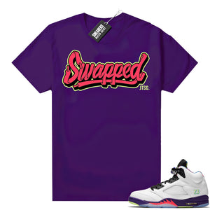 Alternate Bel Air 5s shirt Purple JTSG Swapped  Jay the Sneaker Guy x Sneaker Tee