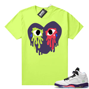 Alternate Bel Air 5s shirt Volt Crying Heart  Sneaker tees for Jordans