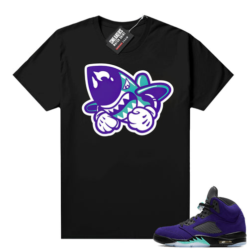 Alternate Grape 5s matching graphic tees  Sneaker Tee