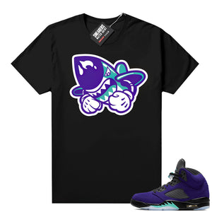 Alternate Grape 5s matching graphic tees  Sneaker Tee