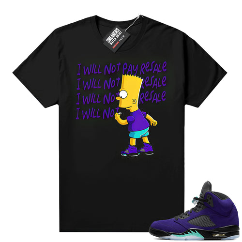 Alternate Grape 5s matching shirts  Sneaker Tee_1