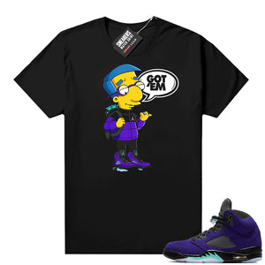 Alternate Grape 5s sneaker fits  Sneaker Tee