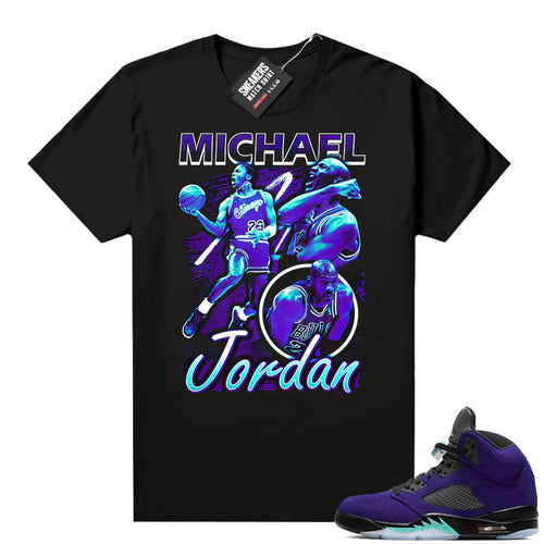 Alternate Grape Jordan 5 matching tee  Sneaker Tee
