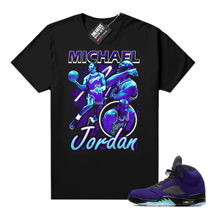 Alternate Grape Jordan 5 matching tee  Sneaker Tee
