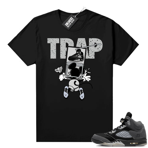 Anthracite 5s Sneaker Tee black Mister Rogers Sneaker Trap  Anthracite Sneaker tee